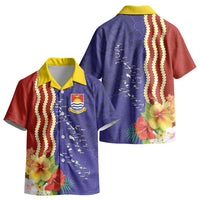 Kiribati Heritage Kid Hawaiian Shirt Map of the Islands and Polynesia Pattern