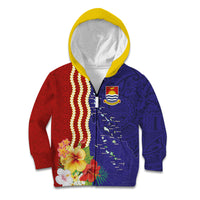 Kiribati Heritage Kid Hoodie Map of the Islands and Polynesia Pattern