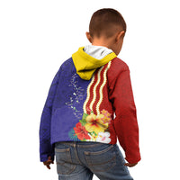 Kiribati Heritage Kid Hoodie Map of the Islands and Polynesia Pattern
