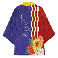 Kiribati Heritage Kimono Map of the Islands and Polynesia Pattern