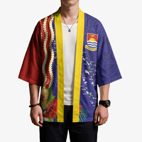 Kiribati Heritage Kimono Map of the Islands and Polynesia Pattern