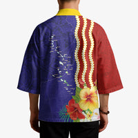 Kiribati Heritage Kimono Map of the Islands and Polynesia Pattern