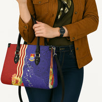 Kiribati Heritage Leather Bag Map of the Islands and Polynesia Pattern