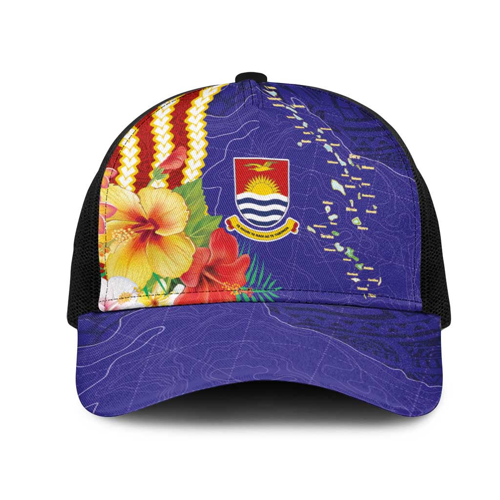 Kiribati Heritage Mesh Trucker Cap Map of the Islands and Polynesia Pattern