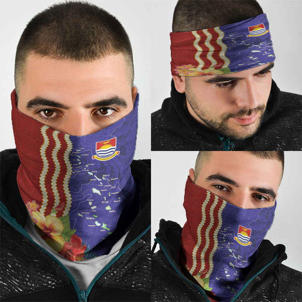 Kiribati Heritage Neck Gaiter Map of the Islands and Polynesia Pattern