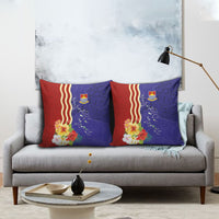 Kiribati Heritage Pillow Cover Map of the Islands and Polynesia Pattern