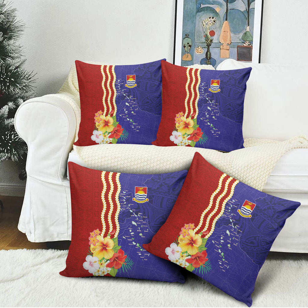 Kiribati Heritage Pillow Cover Map of the Islands and Polynesia Pattern