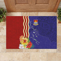 Kiribati Heritage Rubber Doormat Map of the Islands and Polynesia Pattern
