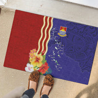 Kiribati Heritage Rubber Doormat Map of the Islands and Polynesia Pattern