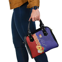 Kiribati Heritage Shoulder Handbag Map of the Islands and Polynesia Pattern