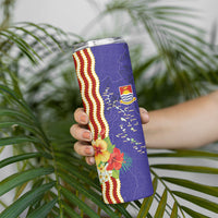 Kiribati Heritage Skinny Tumbler Map of the Islands and Polynesia Pattern