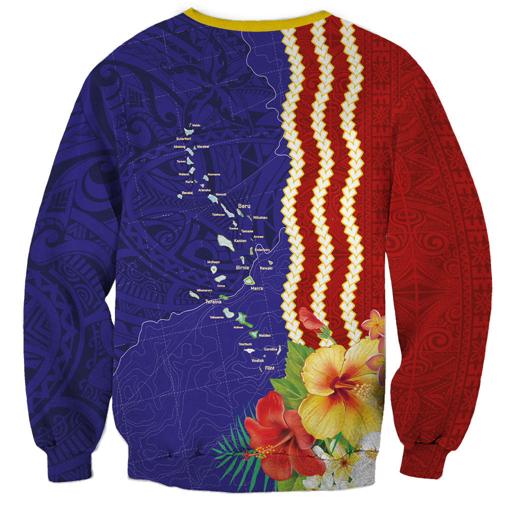 Kiribati Heritage Sweatshirt Map of the Islands and Polynesia Pattern
