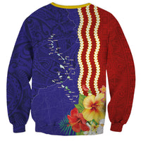 Kiribati Heritage Sweatshirt Map of the Islands and Polynesia Pattern