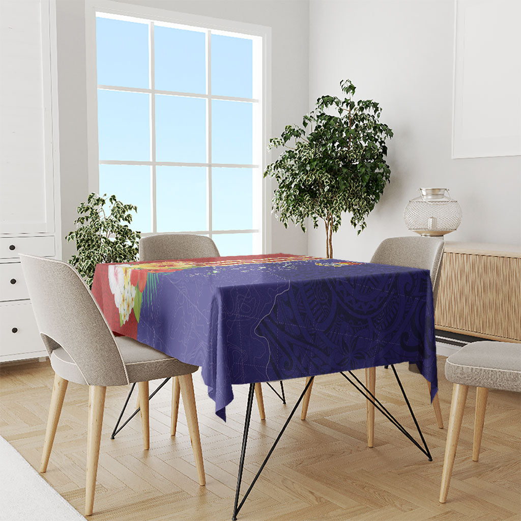 Kiribati Heritage Tablecloth Map of the Islands and Polynesia Pattern
