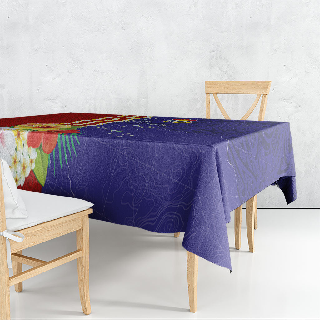 Kiribati Heritage Tablecloth Map of the Islands and Polynesia Pattern
