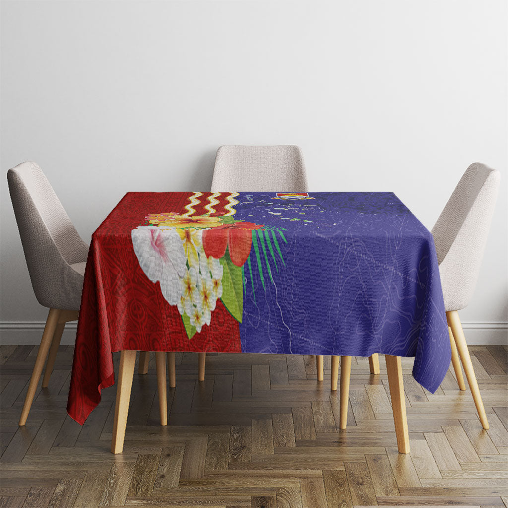 Kiribati Heritage Tablecloth Map of the Islands and Polynesia Pattern