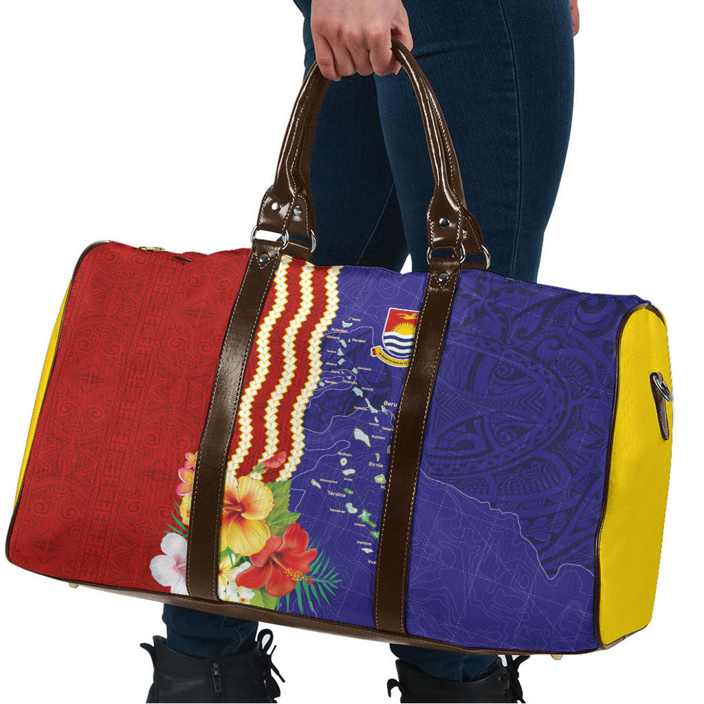 Kiribati Heritage Travel Bag Map of the Islands and Polynesia Pattern