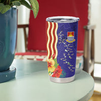 Kiribati Heritage Tumbler Cup Map of the Islands and Polynesia Pattern