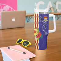 Kiribati Heritage Tumbler With Handle Map of the Islands and Polynesia Pattern