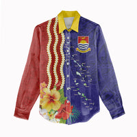 Kiribati Heritage Women Casual Shirt Map of the Islands and Polynesia Pattern