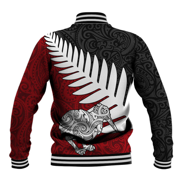 New Zealand Baseball Jacket Maori Aotearoa Tribal Waitangi Day main image 1