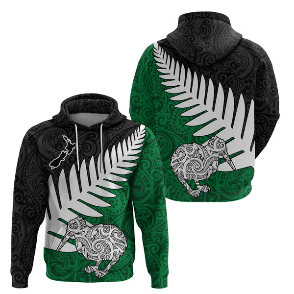 New Zealand Aotearoa Rugby Sweatshirt NZ Tiki With Maori Fern World Cup Green Version LT14