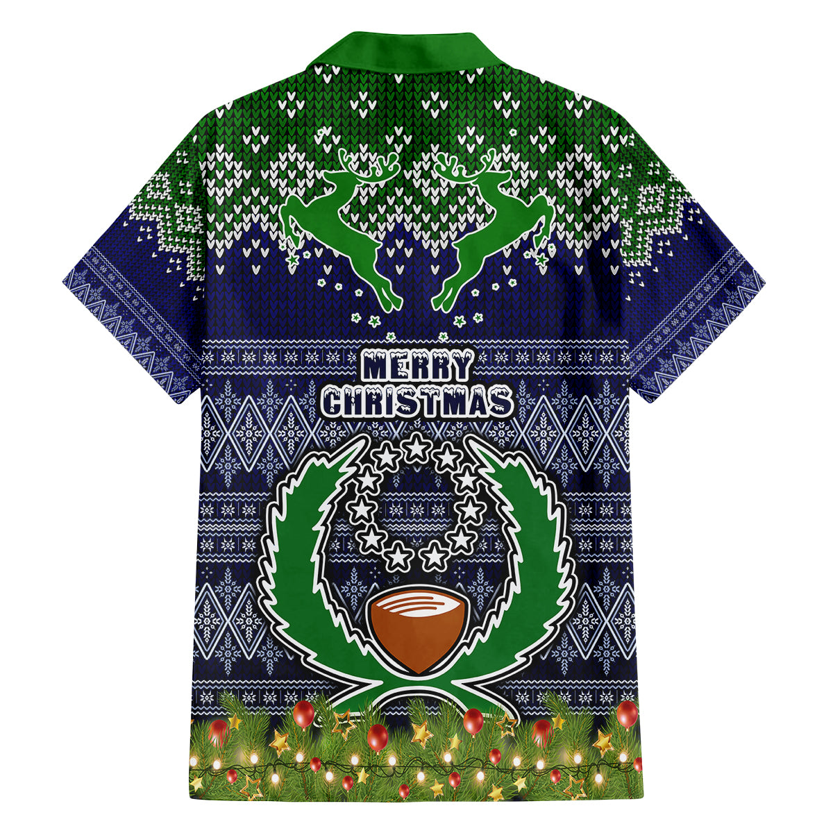 Pohnpei State Christmas Family Matching Long Sleeve Bodycon Dress and Hawaiian Shirt Coat of Arms Beautiful Merry Xmas Snowflake LT03 - Polynesian Pride