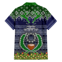 Pohnpei State Christmas Family Matching Summer Maxi Dress and Hawaiian Shirt Coat of Arms Beautiful Merry Xmas Snowflake LT03 - Polynesian Pride
