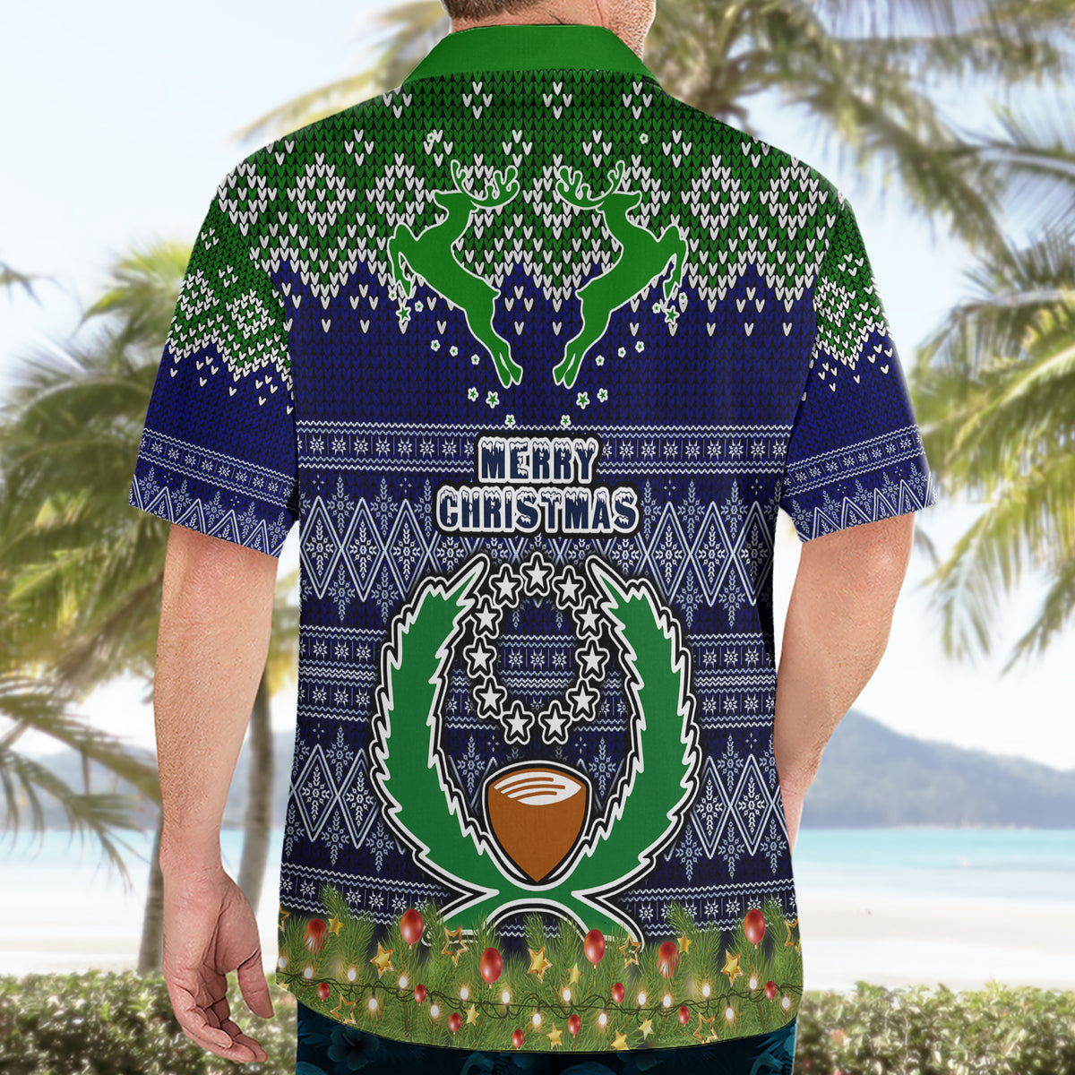 pohnpei-state-christmas-hawaiian-shirt-coat-of-arms-beautiful-merry-xmas-snowflake