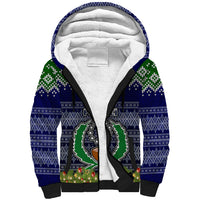 pohnpei-state-christmas-sherpa-hoodie-coat-of-arms-beautiful-merry-xmas-snowflake