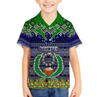 personalised-pohnpei-state-christmas-kid-hawaiian-shirt-coat-of-arms-beautiful-merry-xmas-snowflake