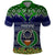 Personalised Pohnpei State Christmas Polo Shirt Coat of Arms Beautiful Merry Xmas Snowflake LT03 Blue - Polynesian Pride