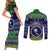 chuuk-state-christmas-couples-matching-short-sleeve-bodycon-dress-and-long-sleeve-button-shirts-coat-of-arms-beautiful-merry-xmas-snowflake