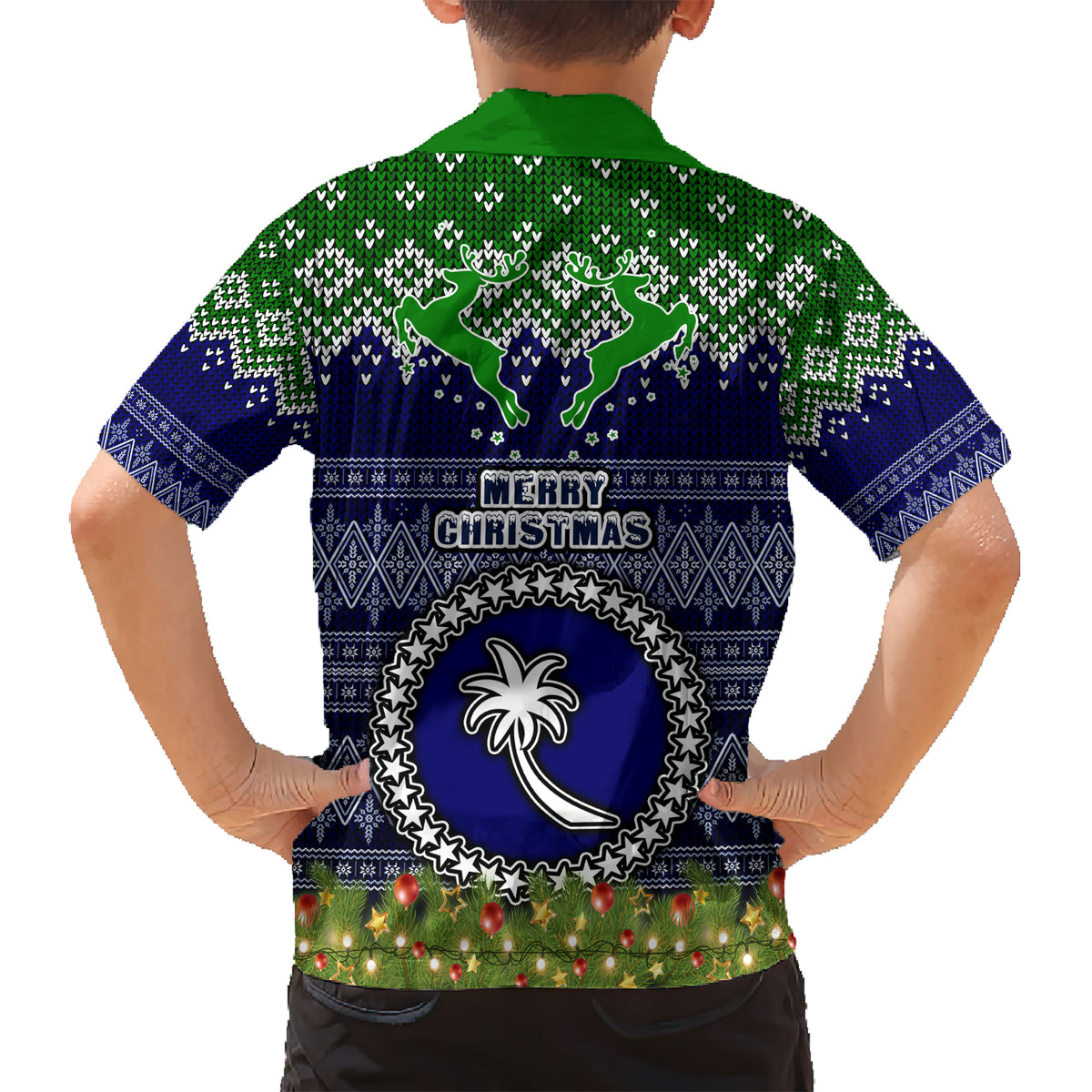 chuuk-state-christmas-kid-hawaiian-shirt-coat-of-arms-beautiful-merry-xmas-snowflake