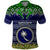 Chuuk State Christmas Polo Shirt Coat of Arms Beautiful Merry Xmas Snowflake LT03 Blue - Polynesian Pride