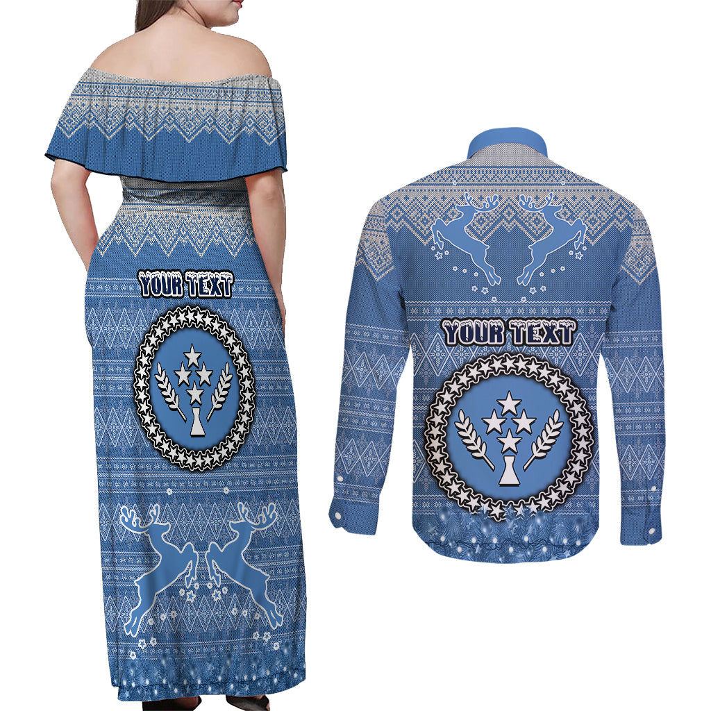 personalised-kosrae-christmas-couples-matching-off-shoulder-maxi-dress-and-long-sleeve-button-shirts-coat-of-arms-beautiful-merry-xmas-snowflake