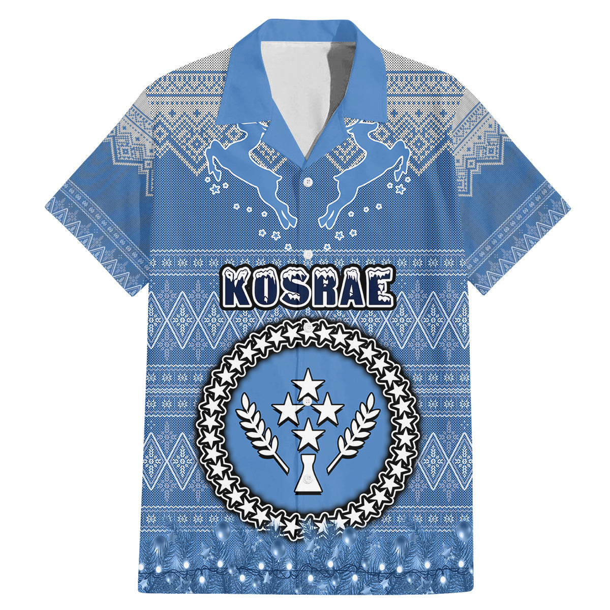personalised-kosrae-christmas-family-matching-mermaid-dress-and-hawaiian-shirt-coat-of-arms-beautiful-merry-xmas-snowflake
