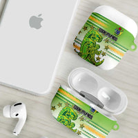 Cook Islands Va'a Race AirPods Case Te Tatau Tattoos Sporty Style Green-White Color - Polynesian Pride