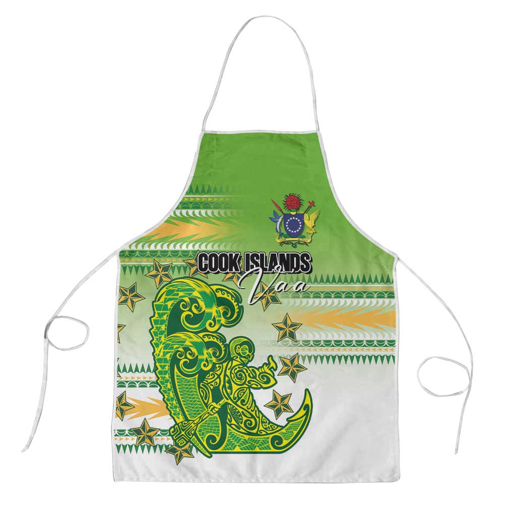 Cook Islands Va'a Race Apron Te Tatau Tattoos Sporty Style Green-White Color - Polynesian Pride