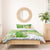 Cook Islands Va'a Race Bedding Set Te Tatau Tattoos Sporty Style Green-White Color - Polynesian Pride