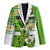 Personalised Cook Islands Va'a Race Blazer Te Tatau Tattoos Sporty Style Green-White Color - Polynesian Pride