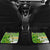Personalised Cook Islands Va'a Race Car Mats Te Tatau Tattoos Sporty Style Green-White Color - Polynesian Pride