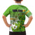 Personalised Cook Islands Va'a Race Family Matching Summer Maxi Dress and Hawaiian Shirt Te Tatau Tattoos Sporty Style Green-White Color - Polynesian Pride