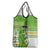 Cook Islands Va'a Race Grocery Bag Te Tatau Tattoos Sporty Style Green-White Color - Polynesian Pride