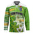 Personalised Cook Islands Va'a Race Hockey Jersey Te Tatau Tattoos Sporty Style Green-White Color - Polynesian Pride