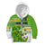 Personalised Cook Islands Va'a Race Kid Hoodie Te Tatau Tattoos Sporty Style Green-White Color - Polynesian Pride