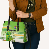 Cook Islands Va'a Race Leather Bag Te Tatau Tattoos Sporty Style Green-White Color - Polynesian Pride