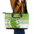 Cook Islands Va'a Race Leather Tote Bag Te Tatau Tattoos Sporty Style Green-White Color - Polynesian Pride