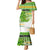Personalised Cook Islands Va'a Race Mermaid Dress Te Tatau Tattoos Sporty Style Green-White Color - Polynesian Pride