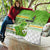 Cook Islands Va'a Race Quilt Te Tatau Tattoos Sporty Style Green-White Color - Polynesian Pride